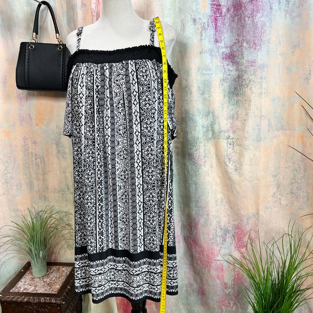 📌Three Pink Hearts Cold Shoulder Short Sleeves Carmen Style Dress - Picture 5 of 12